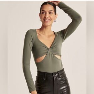 Abercrombie Long Sleeve Cutout Top